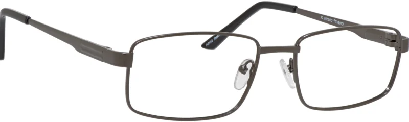 A pair of glasses is shown with no lens.