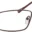 A pair of glasses with brown frames and red tips.