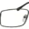 A pair of glasses is shown with no lens.