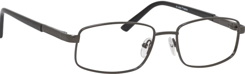 A pair of glasses is shown with no lens.