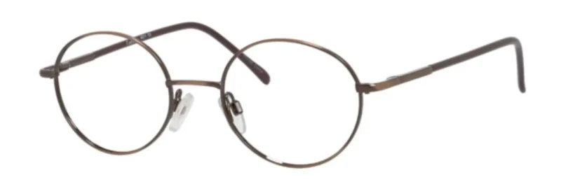 A pair of glasses is shown with no lens.