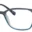 A pair of glasses is shown with the same color as the rim.