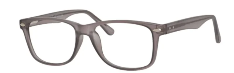 A pair of glasses is shown with no lens.