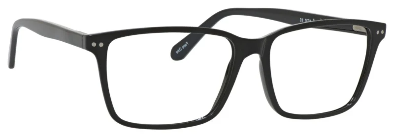 A pair of glasses is shown with no lens.