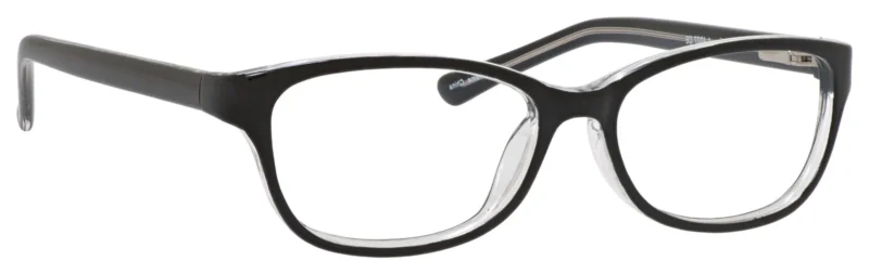 A pair of glasses is shown with the same frame.