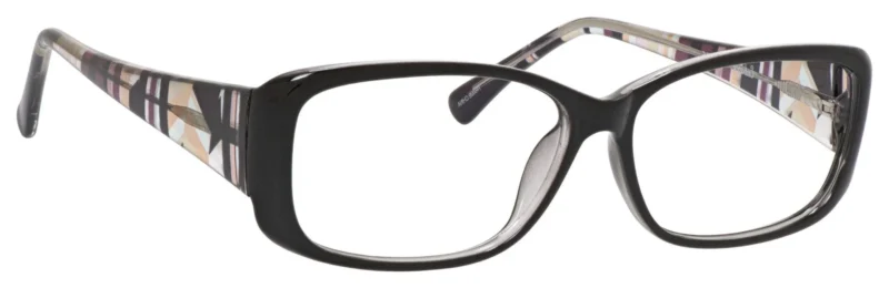 A pair of glasses is shown with the same frame.