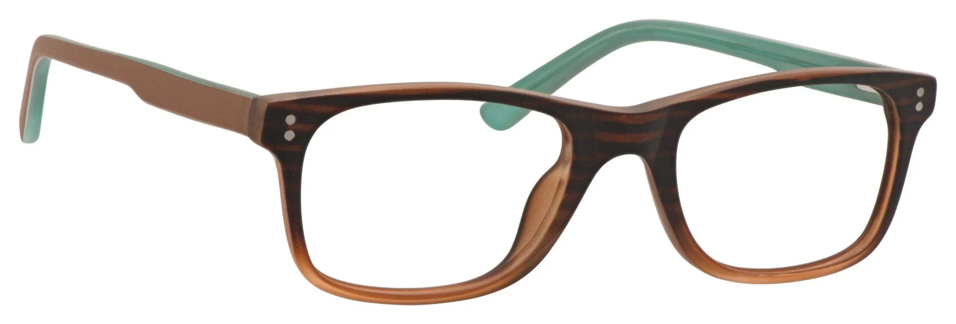 A pair of glasses is shown with the same color.