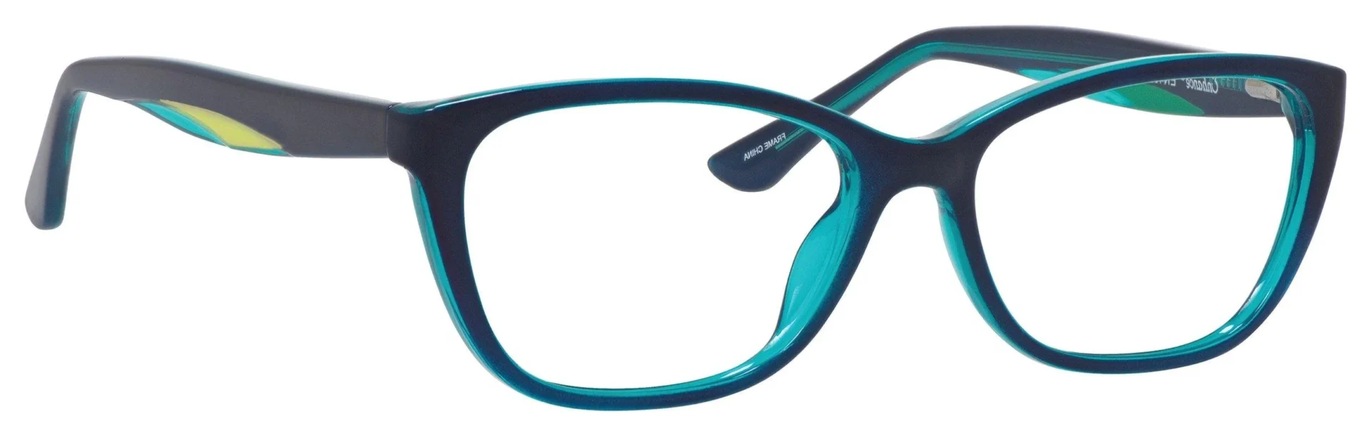 A pair of glasses is shown with the same color.