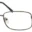 A pair of glasses is shown with the lens on.