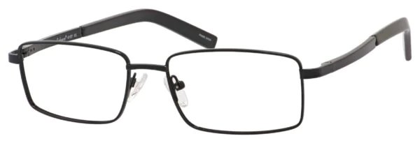 A pair of glasses is shown with no lens.