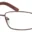 A pair of glasses with brown frames and red tips.