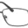 A pair of glasses is shown with no lens.