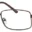 A pair of glasses is shown with no lens.