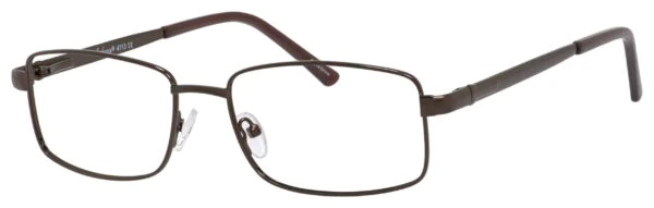 A pair of glasses is shown with no lens.