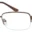 A pair of glasses with brown frames and clear lenses.