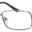 A pair of glasses is shown with black rims.