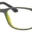 A pair of glasses is shown with yellow frames.