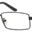 A pair of glasses with black frames and clear lenses.