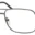 A pair of glasses is shown with no lens.