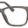 A pair of glasses is shown with no lens.