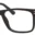 A pair of glasses is shown with no lens.