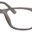 A pair of glasses is shown with no lens.