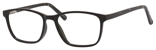 A pair of glasses is shown with no lens.