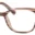 A pair of glasses is shown with the frame in focus.