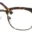 A pair of glasses is shown with the frame in focus.