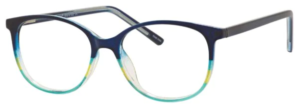 A pair of glasses is shown with different colors.