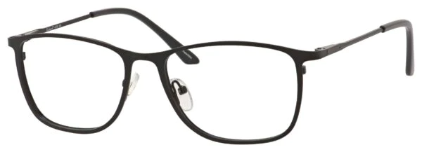 A pair of glasses is shown with no lens.