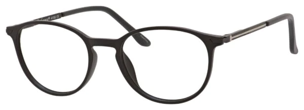 A pair of glasses is shown with no lens.