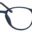 A pair of blue glasses with some white frames