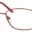 A pair of red glasses with some white frames