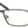 A pair of glasses is shown with no lens.