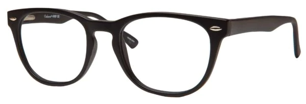 A pair of glasses is shown with the lens closed.