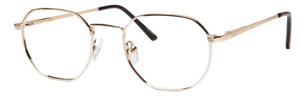 A pair of glasses is shown with black rims.