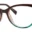 A pair of glasses is shown with the same color as the bottom rim.