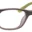 A pair of glasses is shown with the same color as the rim.