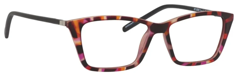 A pair of glasses is shown with different colors.