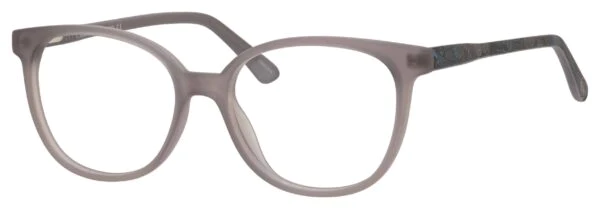 A pair of glasses is shown with the same color as the bottom rim.