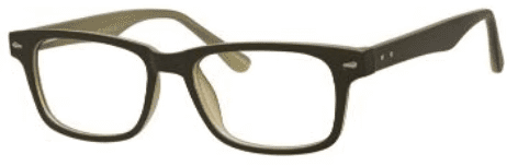 A pair of glasses is shown with the same color as the bottom.