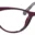 A pair of glasses is shown with the same color as the frame.