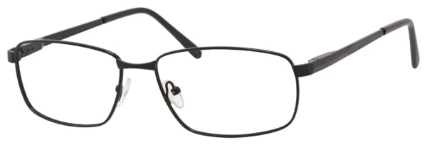 A pair of glasses is shown with no lens.