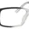 A pair of glasses is shown with no lens.