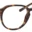 A close up of the side view of a pair of glasses.