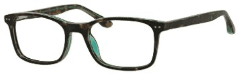 A pair of glasses is shown with the same color as the bottom.