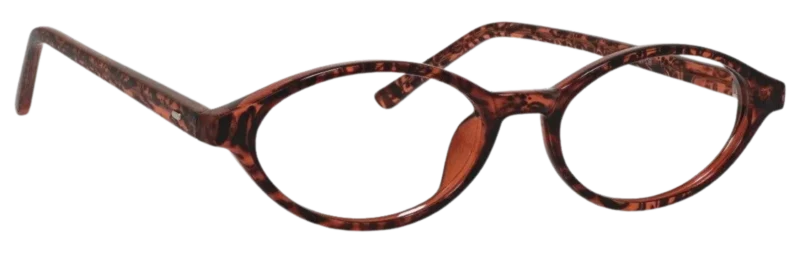 A pair of brown glasses with a black background